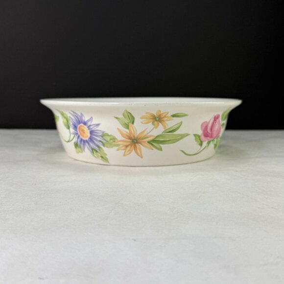 Vintage Pfaltzgraff Dahlia Round Vegetable Bowl with Design - Picture 4 of 9